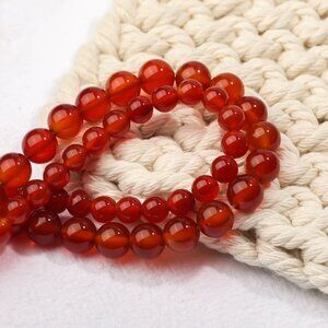8mm Red Agate Round Beads DIY Jewelry Making